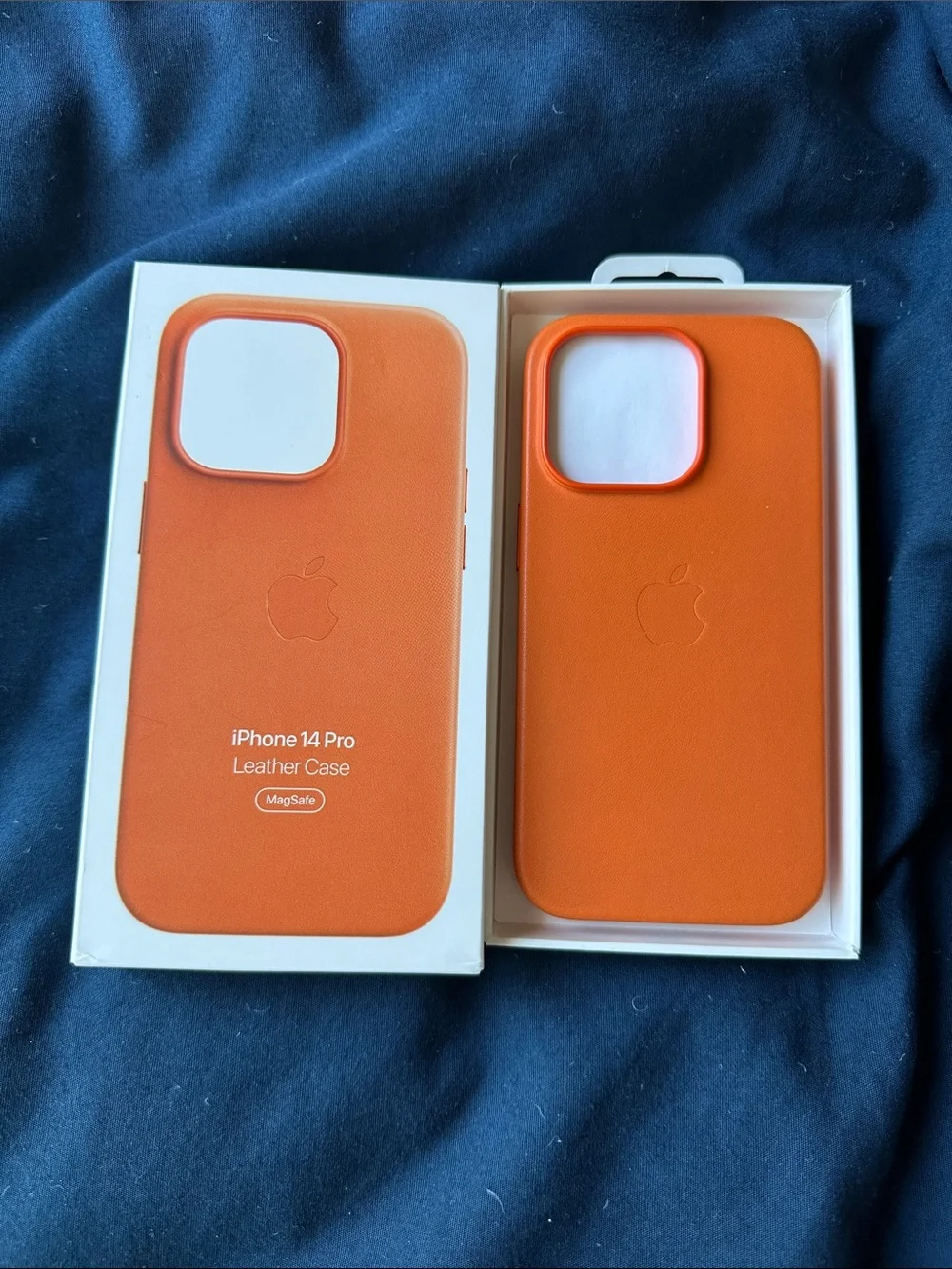 Apple iPhone 14 Pro Leather Case in Orange